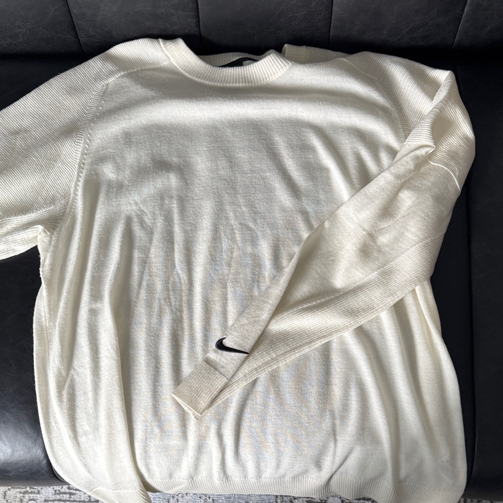 Nike Men's Cream Crewneck Sweater